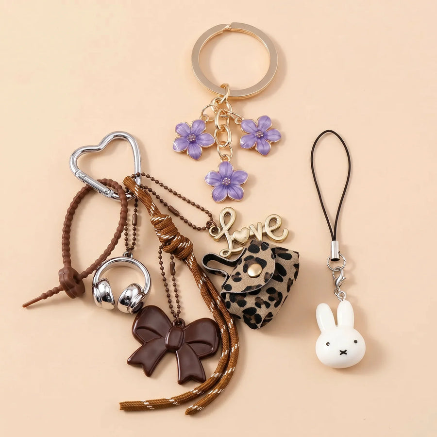 Lot de 3 charms de sac kawaii Y2K – Pack accessoires tendance pour femme